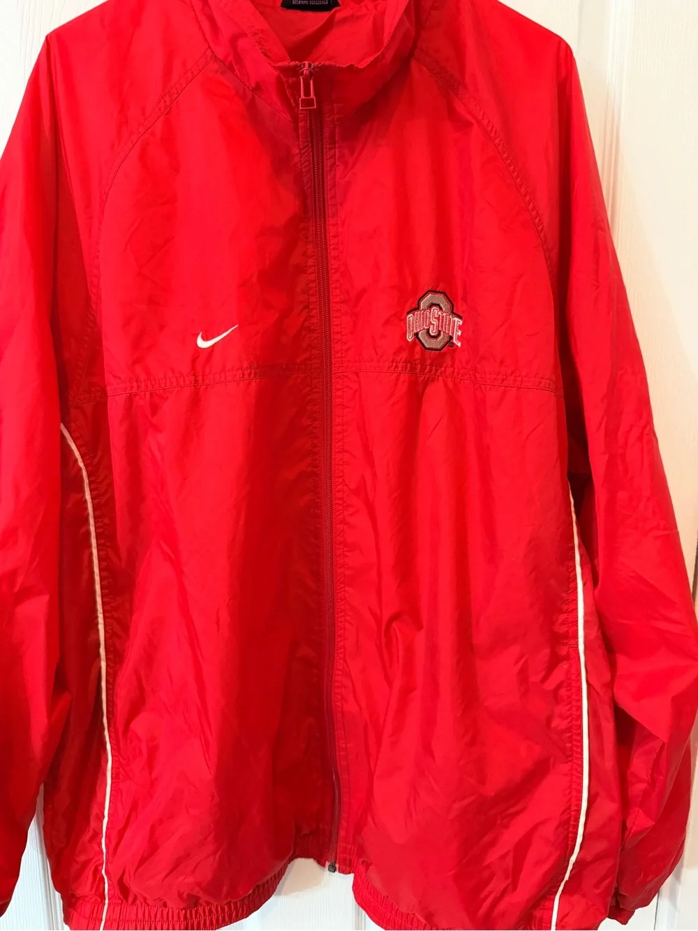 Nike Red Men's Windbreaker with Ohio State Chest Logo